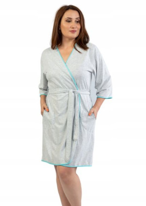 Szlafrok damski bawełna cienki Vienetta 1XL +Size