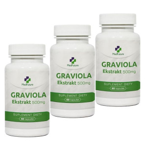 Graviola 500mg Cukrzyca, regeneruje trzustkę 3 op.