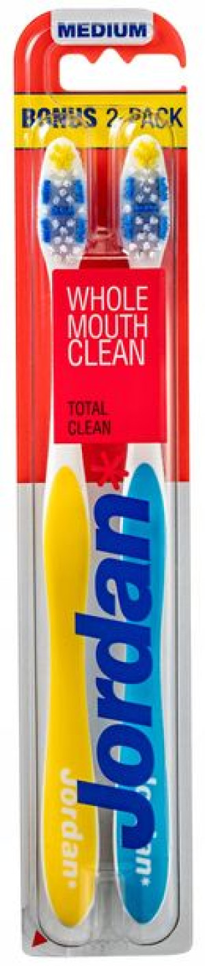 Szczoteczka do zębów JORDAN Total Clean medium 2szt