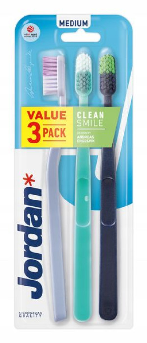 Szczoteczka do zębów JORDAN Clean Smile Medium 3szt