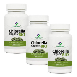 CHLORELLA ORGANIC BIO 900 tabletek algi Oczyszczenie