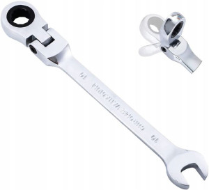 Klucz Płasko-oczkowy Z Grzechotką Łamany Crv 13mm