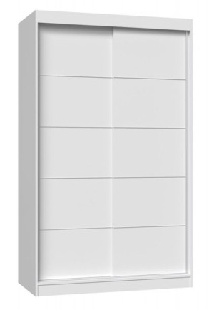 Duża Szafa Przesuwna Iga 120cm Biel Ze Szprosami