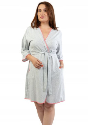 Szlafrok damski bawełna cienki Vienetta 1XL +Size