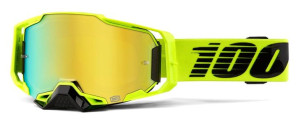 Gogle 100% ARMEGA NUCLEAR CITRUS Gold Mirror Lens (Szyba Złota Lustrzana, L