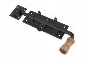Zasuwa ryglowa 280x80mm drzwi garażu prawa czarna LUN FIX WRK280
