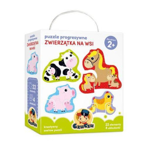 CzuCzu Puzzle progresywne Zwierzątka na wsi 2+