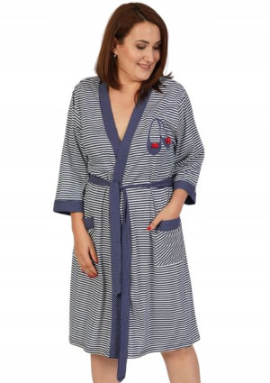 Szlafrok damski bawełna cienki Vienetta 1XL 46 48