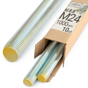 Pręt gwintowany M24 szpilka 1000mm ocynkowany kl.8.8 LUN FIX 10szt