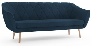 niebieska kanapa Scandi sofa skandynawska 180 cm dwuosobowa Venasi Meble