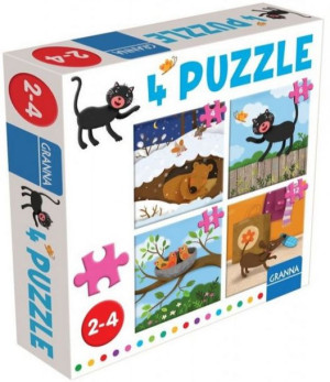 Granna Puzzle Z Kotkiem 4w1 4-6-9-12 Elementów