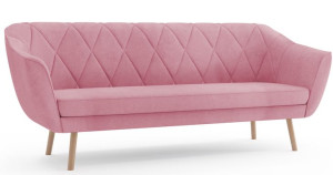 różowa kanapa Scandi sofa skandynawska 180 cm dwuosobowa Venasi Meble