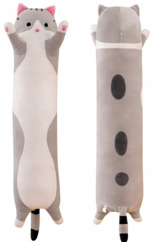 Długi Kotek Maskotka Poduszka Pluszak Kot 70cm XXL