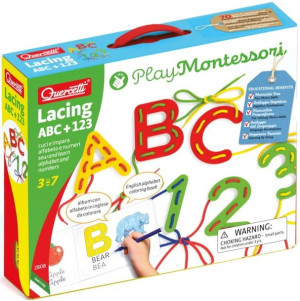 Quercetti Play Montessori Przeplatanka Abc +123
