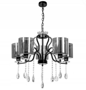 Lampa Wisząca Klasyczna Żyrandol Kryształy 5xe27