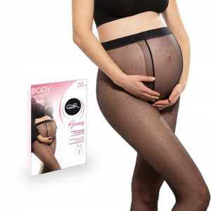 Gatta rajstopy ciążowe w kropki Protect 20 den 4-L