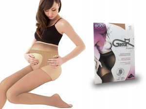 Gatta rajstopy ciążowe Protect 40 den, beige, 2-S