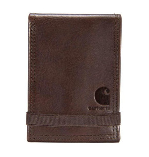 Portfel Carhartt Milled Leather Front Pocket DARK BROWN