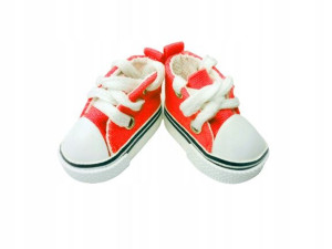 Trampki Buty Dla Lalki 5cm Czerwone