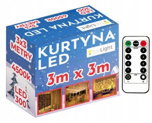Kurtyna 300 Led Girlanda Lampki 3 Metry Pilot