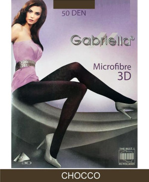 GABRIELLA Rajstopy microfibre 3D 50 DEN k.:CHOCCO r.:2