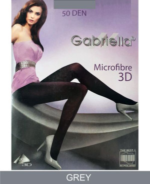 GABRIELLA Rajstopy microfibre 3D 50 DEN k.:GREY r.:2