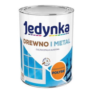JEDYNKA do Drewna i Metalu 0,9L POMARAŃCZOWY POŁYSK