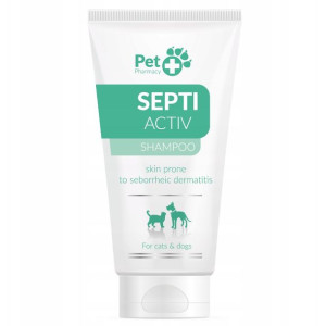 Vetfood Septiactiv Szampon Do Skóry Łojotokowej Dla Psów i Kotów 125 ml
