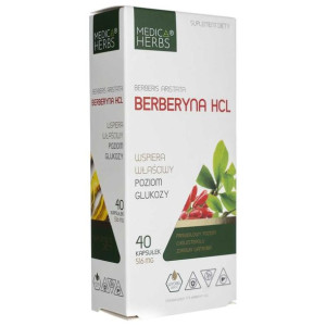 Medica Herbs Berberyna HCL 500 mg - 40 kapsułek
