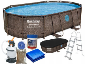 Basen stelażowy 488x305x107 cm 10w1 Bestway 56946
