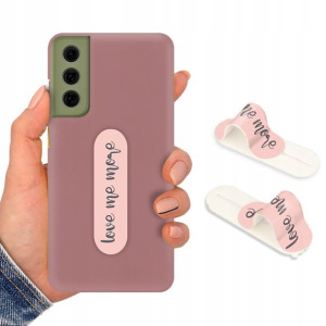 Etui Mat CIEMNY RÓŻ Uchwyt do SAMSUNG S21FE Wzory