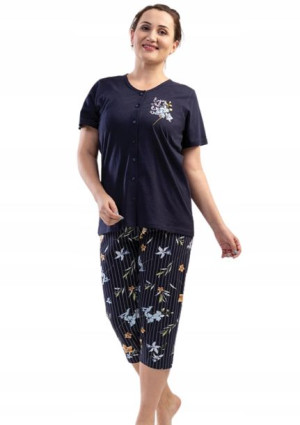 Piżama Damska Vienetta bawełniana +Size 2XL krótki