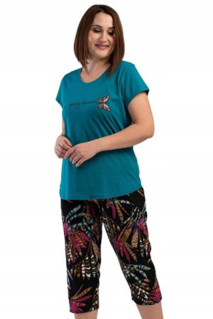 Piżama Damska Vienetta bawełniana +Size 1XL krótki