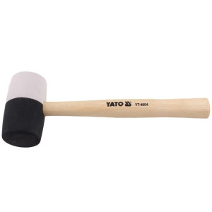 Młotek Gumowy 'yato' Drewniany Trzonek (czarno-biały) 980g