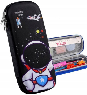 Piórnik Szkolny Kosmos Galaxy Kosmonauta Wzór 3D