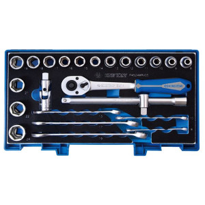 Komplet Kluczy Nasadowych 'kingtony' 1/2" 24szt. (8-24mm)