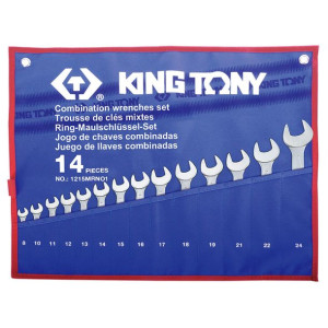 Komplet Kluczy Płasko-oczkowych 'kingtony' Rwpn 14 Szt. (8mm-24mm)