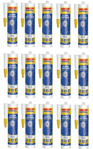 Soudal Silikon Sanitarny Biały 280ml Karton 15szt
