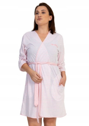 Szlafrok damski bawełna cienki Vienetta 7XL DUŻY