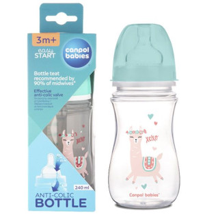 BUTELKA Canpol dla niemowlaka EasyStart TOYS 240ml LAMA