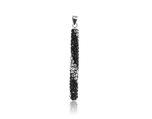 Długi Błyszczący Wisiorek Cyrkonie Swarovski 925