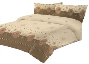 pościel satynowa 220x200 bawełna 100%, 1196 beige