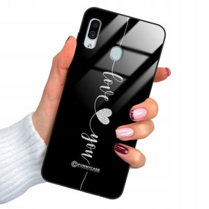 Etui Glass BROKAT do SAMSUNG A30 Case Modne Wzory