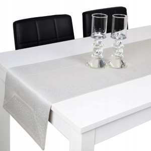 pas dekoracyjny SZMARAGD 40x140 szary, cyrkonie