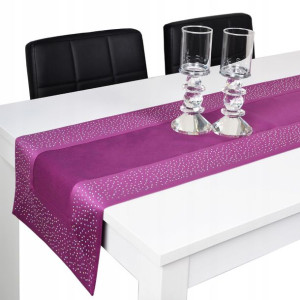 pas dekoracyjny SZMARAGD 40x160 fiolet, cyrkonie