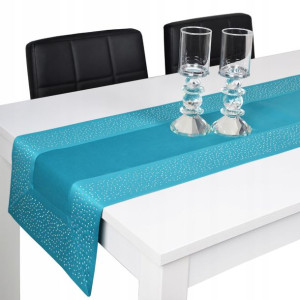 pas dekoracyjny SZMARAGD 40x160 turkus, cyrkonie