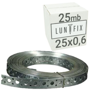 Taśma montażowa 6x2,5 mm perforowana 25m LUN FIX