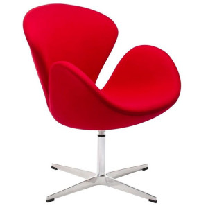 Fotel SWAN WOOL PREMIUM czerwony
