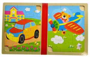 Edukacyjne Puzzle Drwniane Zestaw 6 Układanek