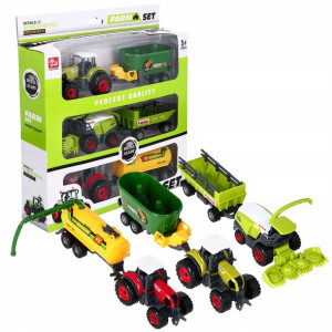 Resorak 2x Traktor 2x Maszyna Metal Kombajn Farmer